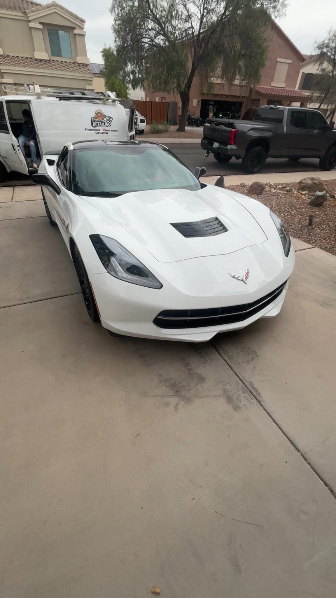 Corvette in the driveway by Fatboy Detailing, Arizona City